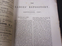 1867 LADIES' REPOSITORY LITERATURE & RELIGION MAGAZINE LOT OF 10 - WR 241H