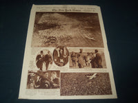 1927 JUNE 12 NEW YORK TIMES PICTURE SECTION-WELCOME LINDBERGH IN EUROPE- NT 7393