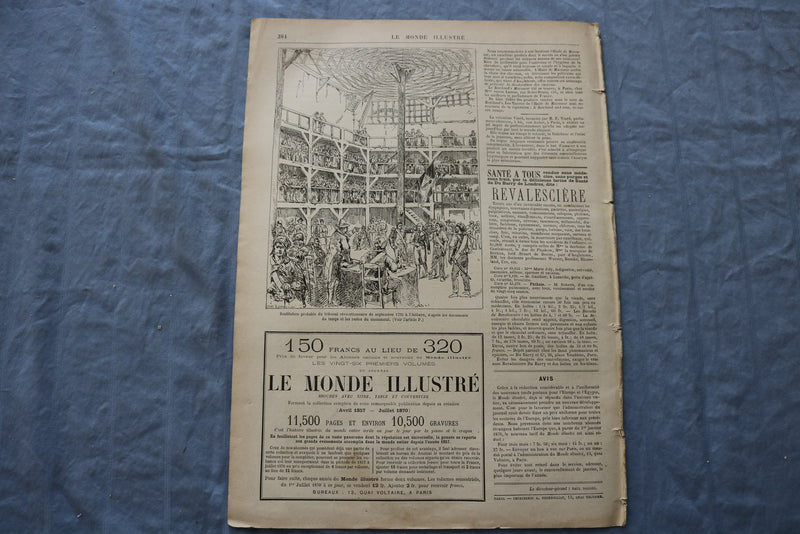 1875 DEC 11 LE MONDE ILLUSTRE MAGAZINE - EXPOSTION DES CEUVRES- FRENCH - NP 8456