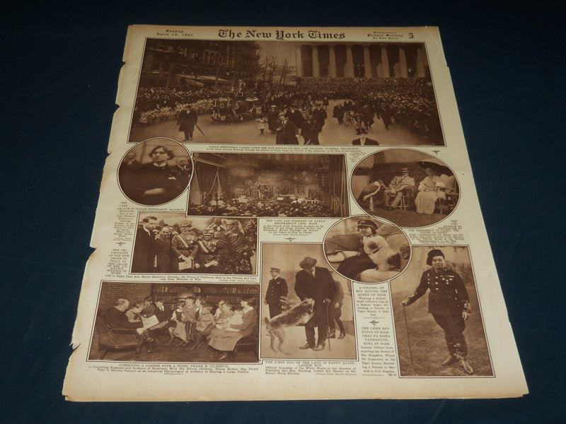 1923 APRIL 15 NEW YORK TIMES PICTURE SECTION - BERNHARDT FUNERAL - NT 8884