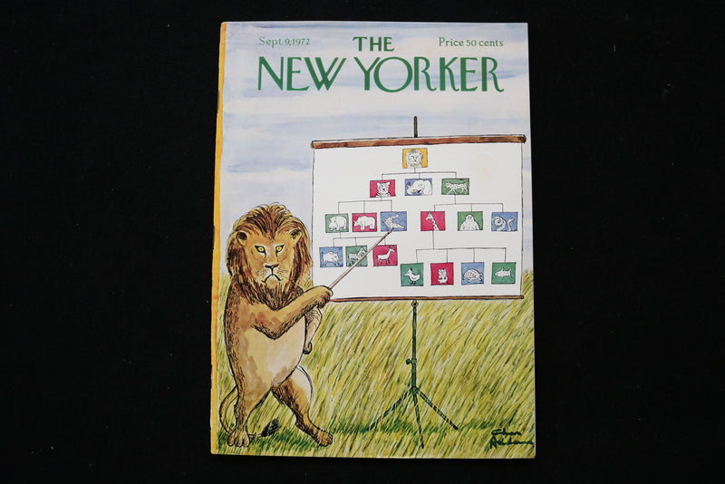 1972 SEPTEMBER 9 NEW YORKER MAGAZINE - GREAT ILLUSTRATED COVER - NY 2867