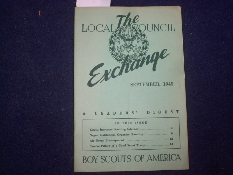 1945 SEPTEMBER THE LOCAL COUNCIL EXCHANGE BOY SCOUTS - J 9465