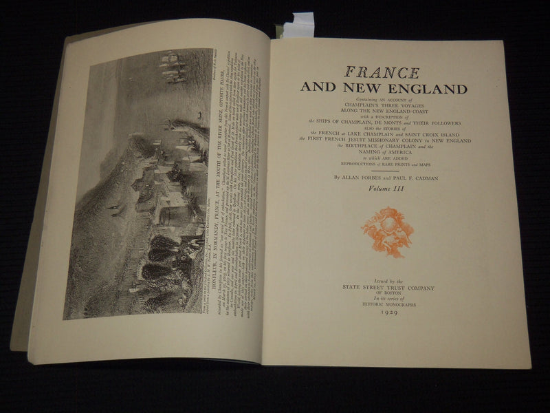 1925-1929 FRANCE AND NEW ENGLAND SOFTCOVER BOOKS LOT OF 3 - KD 3970I