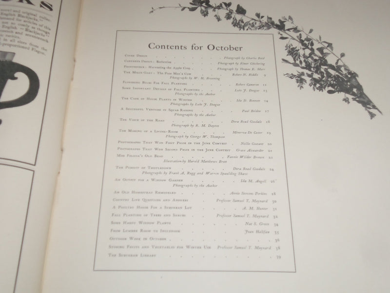 1905 OCT SUBURBAN LIFE THE COUNTRYSIDE MAGAZINE - GREAT COVER & ADS - SP 9512