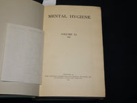 1927 MENTAL HYGIENE QUARTERLY MAGAZINE BOUND VOLUME NO. 11 - SIGNED - KD 2756W