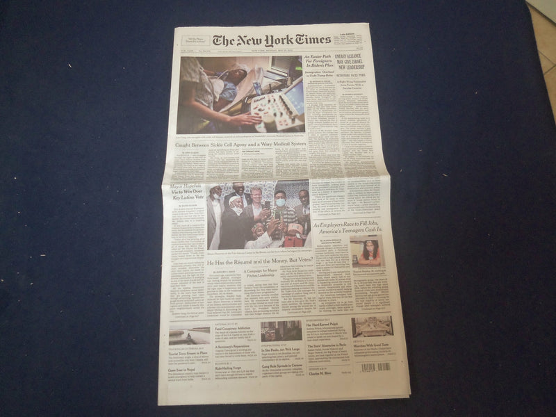 2021 MAY 31 NEW YORK TIMES - UNEASY ALLIANCE MAY GIVE ISRAEL NEW LEADERSHIP