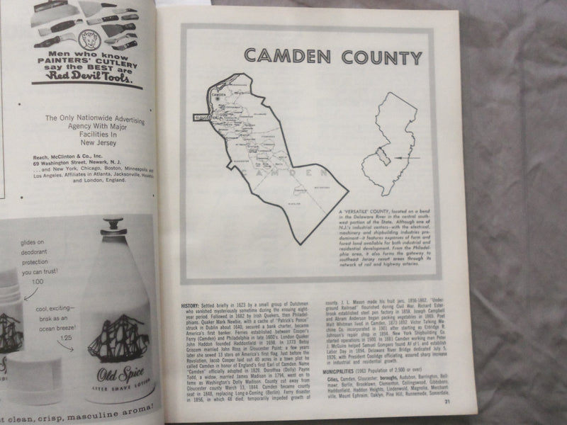 1965 NEW JERSEY YEARBOOK AND GOVERNMENT GUIDE SOFTCOVER BOOK BY - K 269