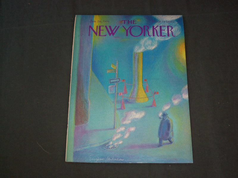 1976 JANUARY 26 NEW YORKER MAGAZINE FRONT COVER ONLY - GREAT ART FOR FRAMING