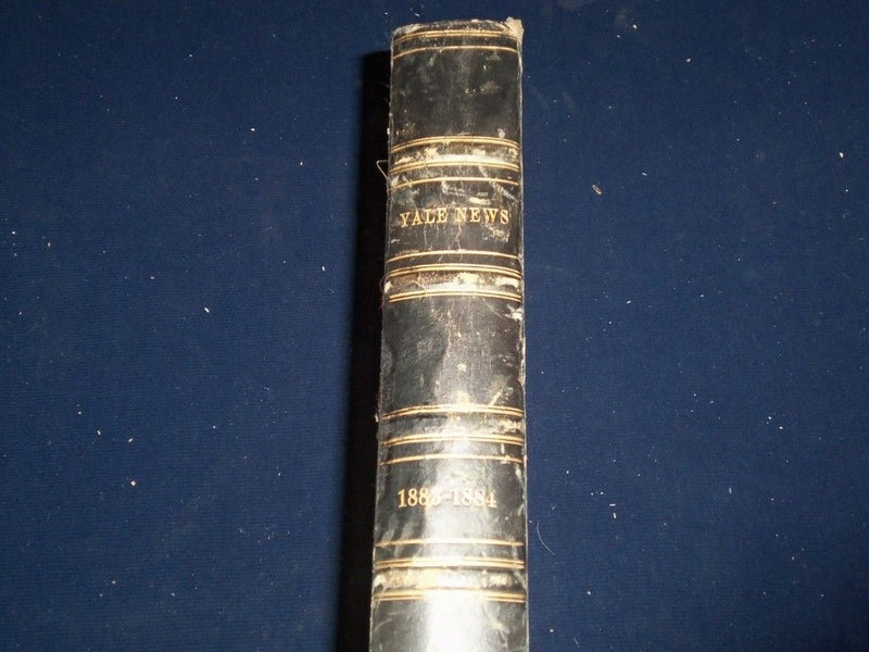 1883-1884 SEP-JUN YALE NEWS MAGAZINE BOUND VOLUME NO. 7 - GREAT ADS - KD 726G