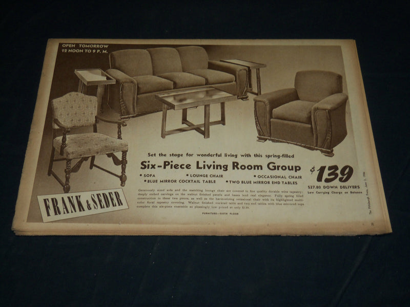 1946 JUNE 2 THE PITTSBURGH PRESS SUNDAY ROTO SECTION - THE ROSE - NP 4480