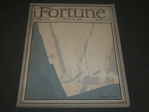 1931 MARCH FORTUNE MAGAZINE - GREAT COVER & ADS - F 14