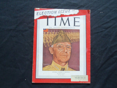 1944 NOVEMBER 13 TIME MAGAZINE - GENERAL JOSEPH STILWELL - ELECTION ISSUE- T 942