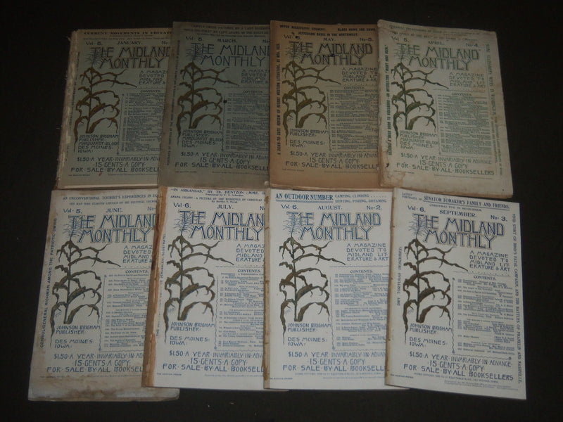 1896-1897 THE MIDLAND MONTHLY MAGAZINE LOT OF 14 ISSUES - NICE PHOTOS - WR 1284