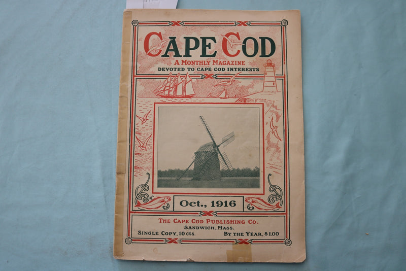 1916 OCTOBER CAPE CODE A MONTHLY MAGAZINE - K 3417