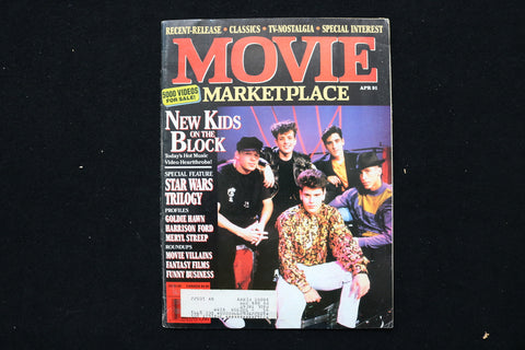 1991 APRIL MOVIE MARKETPLACE MAGAZINE - NEW KIDS ON THE BLOCK COVER - E 24642