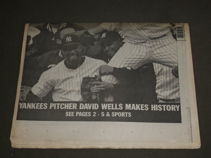 1998 MAY 18 NEW YORK DAILY NEWS - NY YANKEES DAVID WELLS PERFECT GAME - NP 3055