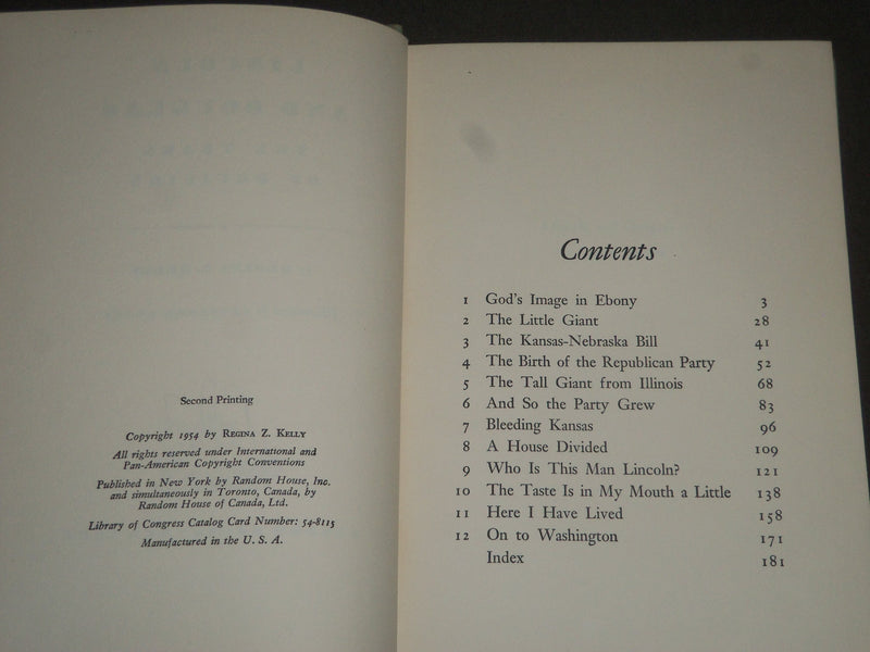 1954 LINCOLN AND DOUGLAS THE YEARS OF DECISION BY REGINA Z. KELLY - KD 4446