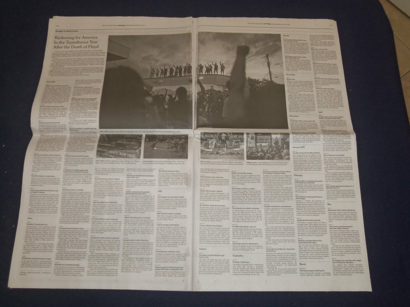 2021 MAY 26 NEW YORK TIMES - GEORGE FLOYD DEATH ONE YEAR LATER
