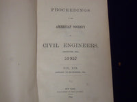 1884-1895 PROCEEDINGS OF AMERICAN SOCIETY CIVIL ENGR VOLUME LOT OF 4 - KD 909J