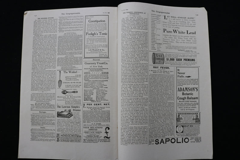 1896 JULY 23 THE CONGREGATIONALIST MAGAZINE - GEORGE P. SMITH - K 2342