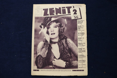1933 JANUARY 11 ZENIT MAGAZINE - MARLENE DIETRICH COVER - ITALIAN - E 23801