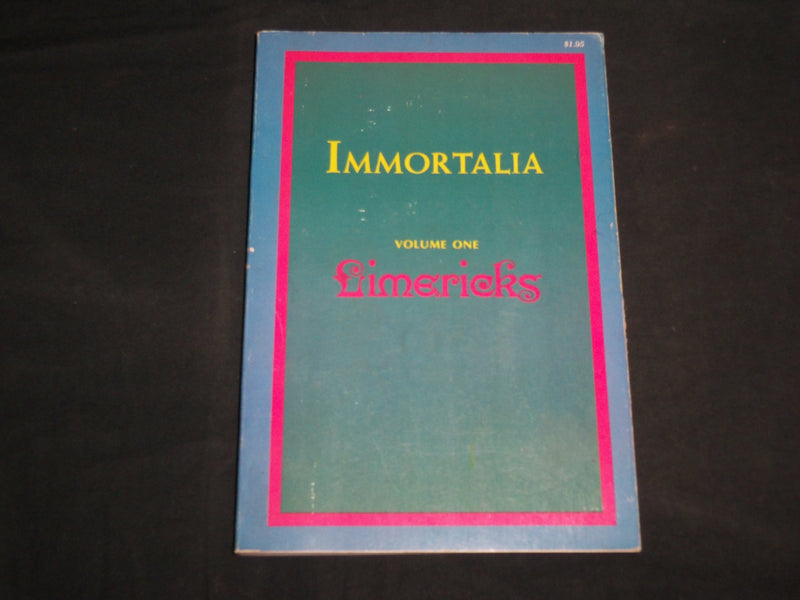 1970 IMMORTALIA VOLUME ONE - LIMERICKS SOFTCOVER BOOK BY HAROLD HART - KD 7007