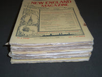 1895 NEW ENGLAND MAGAZINE LOT OF 7 ISSUES - NICE ILLUSTRATIONS & ADS - WR 451