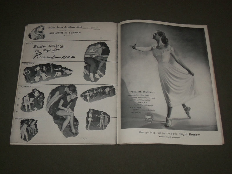 1948-1949 BALLET RUSSE DE MONTE CARLO PROGRAM - GREAT PHOTOS - J 2617