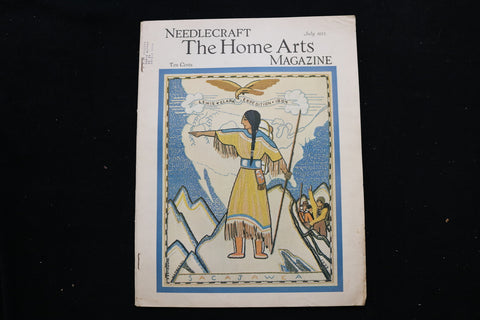 1933 JULY NEEDLECRAFT MAGAZINE - SACAJAWEA - LEWIS & CLARK COVER - E 9938