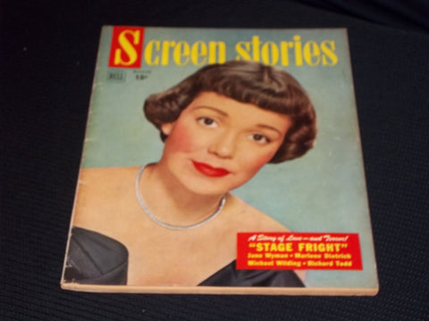 1950 MARCH SCREEN STORIES MAGAZINE - JANE WYMAN FRONT COVER - E 14472