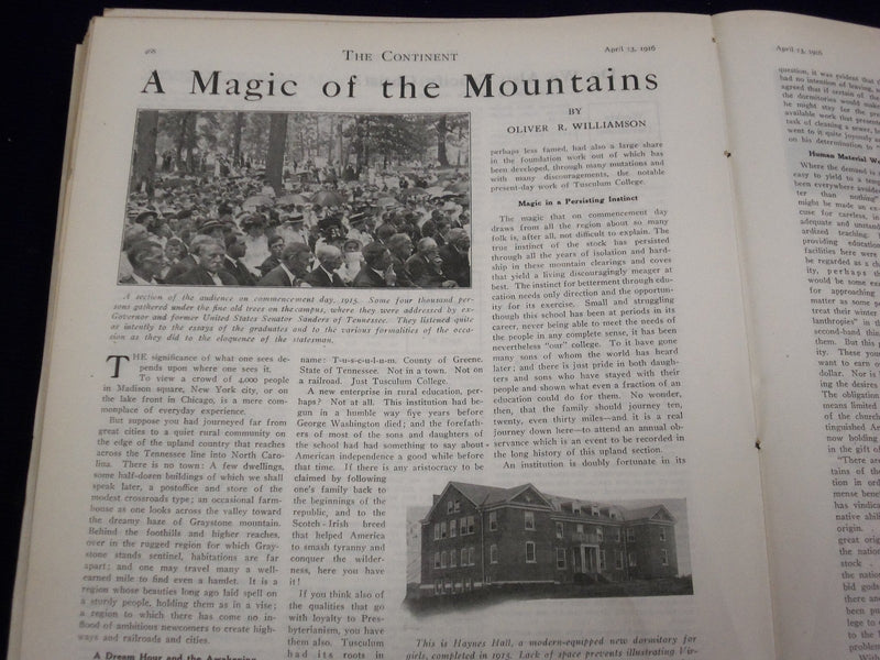 1918 JAN-JUNE THE CONTINENT MAGAZINE BOUND VOLUME - GREAT ARTICLES - KD 1460