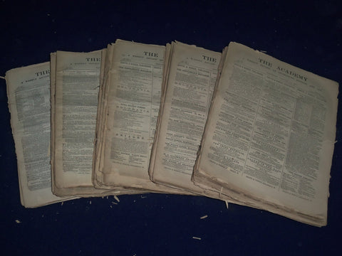 1877 THE ACADEMY WEEKLY REVIEW OF LITERATURE LOT OF 44 ISSUES - LONDON - O 2381