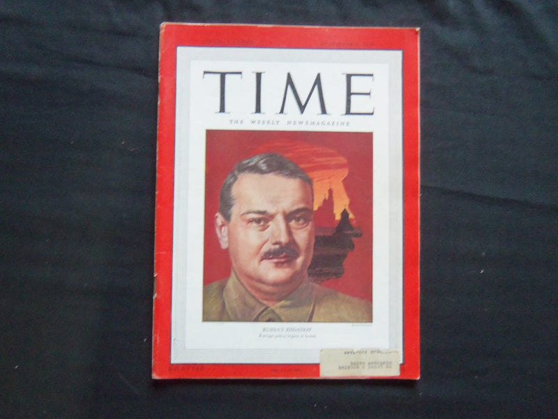 1946 DECEMBER 9 TIME MAGAZINE - RUSSIA'S ANDREI A. ZHDANOV - T 1050