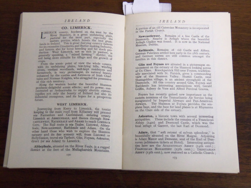 1920'S IRELAND OFFICIAL TOURIST GUIDE - SOFTCOVER - GREAT PHOTOS - K 1277