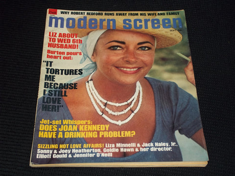 1974 SEPTEMBER MODERN SCREEN MAGAZINE - LIZ TAYLOR FRONT COVER - E 14555