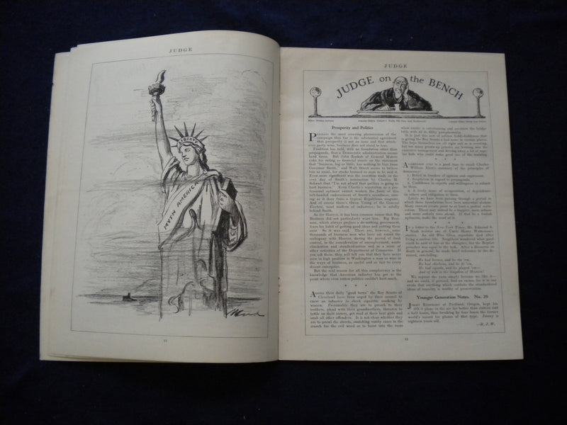 1928 JULY 28 JUDGE MAGAZINE - DR. SEUSS ILLUSTRATIONS - A BATHING GIRL - B 436Y