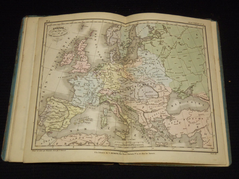 1842 PETIT ATLAS DE GEOGRAPHIE DU MOYEN AGE FRENCH ATLAS - GREAT MAPS - KD 7973