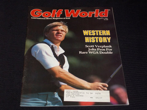 1985 AUGUST 9 GOLF WORLD MAGAZINE - SCOTT VERPLANK FRONT COVER - E 5588A