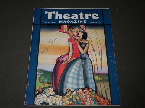 1929 AUGUST THEATRE MAGAZINE - GREAT ILLUSTRATED COVER - NICE ADS - B 3187