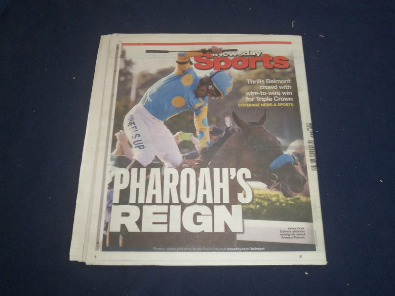 2015 JUNE 7 NEW YORK NEWSDAY NEWSPAPER - PHAROAH WINS TRIPLE CROWN - NP 5584