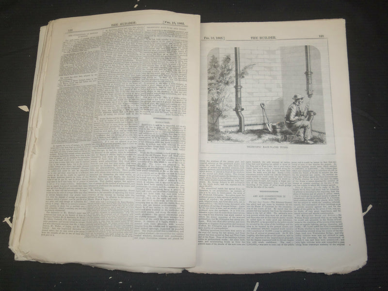 1865 FEBRUARY 18 THE BUILDER ARCHITECT MAGAZINE - ILLUSTRATIONS - ST 415D