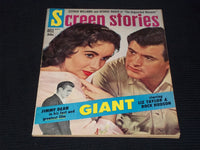 1956 NOVEMBER SCREEN STORIES MAGAZINE - ROCK HUDSON LIZ TAYLOR COVER - E 15857