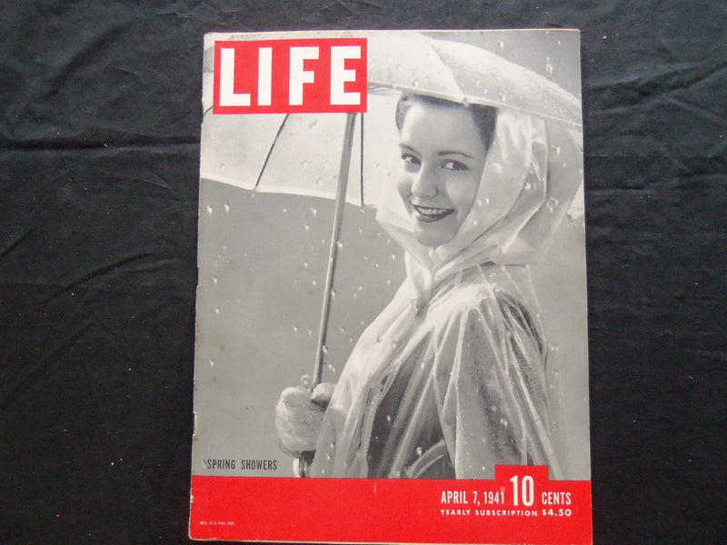 1941 APRIL 7 LIFE MAGAZINE - SPRING SHOWERS - L 229