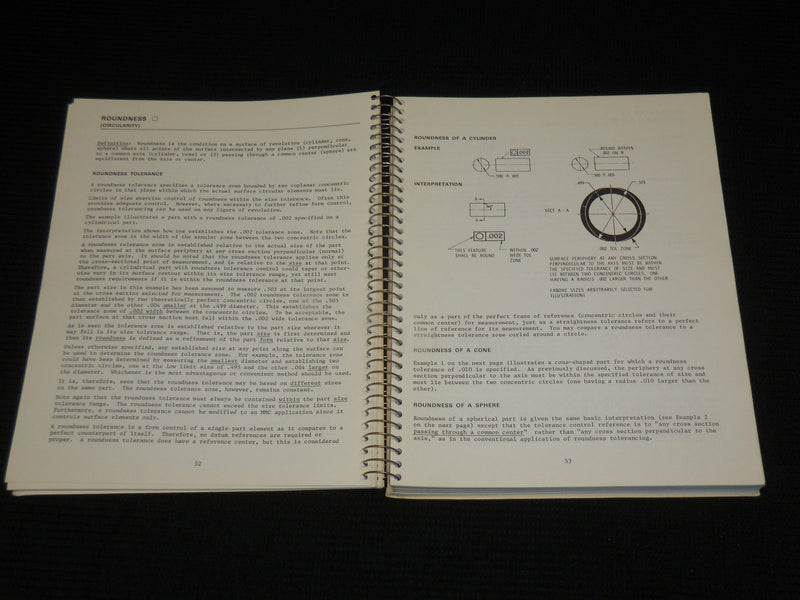 1974 GEOMETRIC DIMENSIONING AND TOLERANCING A WORKING GUIDE BOOK - KD 4851B