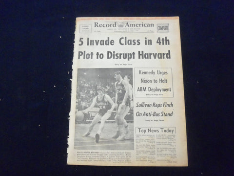 1969 MAR 12 BOSTON RECORD AMERICAN NEWSPAPER-PHIL ESPOSITO BREAKS RECORD-NP 6329