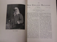1891 NEW ENGLAND MAGAZINE LOT OF 9 ISSUES - NICE ILLUSTRATIONS & ADS - WR 169