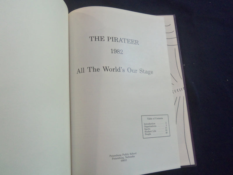 1982 PIRATEER PETERSBURG HIGH SCHOOL YEARBOOK - PETERSBURG, NEBRASKA - YB 2832