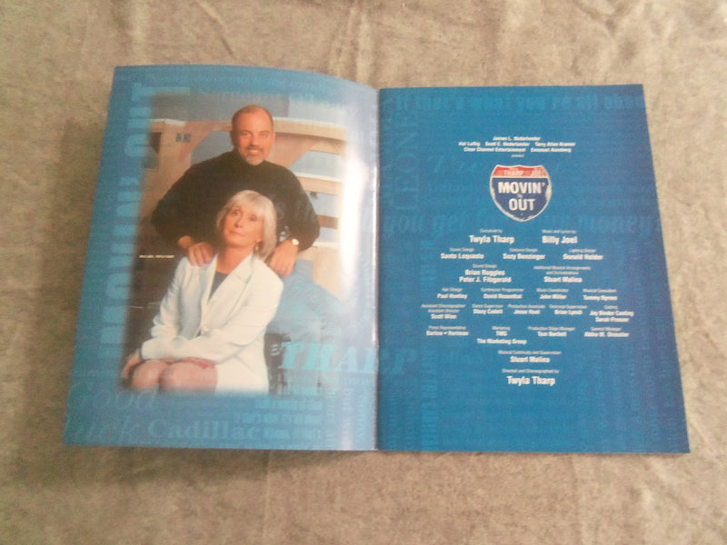 2002 MOVIN' OUT BROADWAY PROGRAM - TWYLA THARP - BILLY JOEL - JOHN SELYA- J 7669