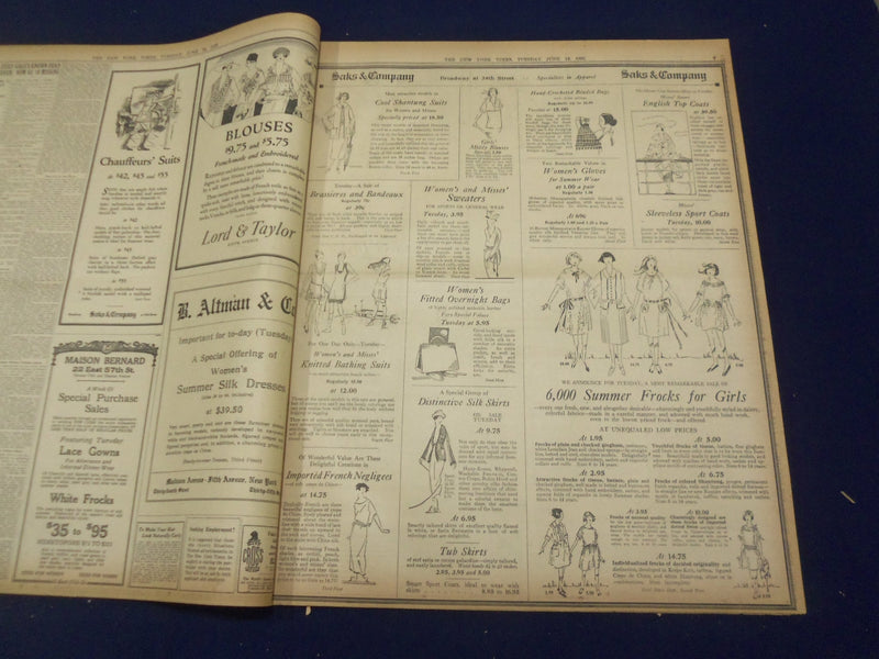 1922 JUNE 13 NEW YORK TIMES - AMERICANS WIN FOR EX-KAISER'S BOOK - NT 8399