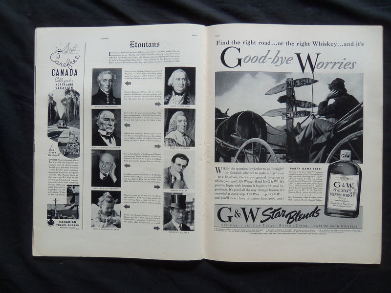 1938 APRIL 4 LIFE MAGAZINE - ANTHONY EDEN OF ETON - L 72